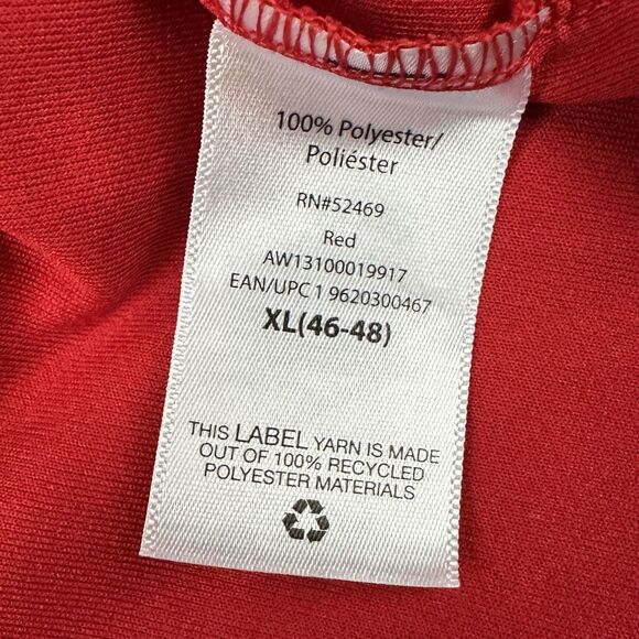 Athletic Works DriWorks Knit Shirt Mens Sz L /XL Gray Red Short Sleeve Crew Neck - Picture 10 of 15